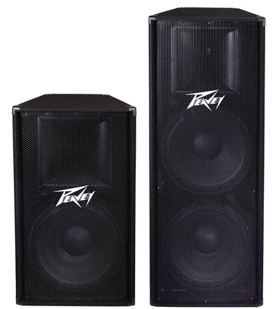 Peavey PV-115 15" 2 Way 800W DJ Pro Audio Speaker + PV-215 2 Way 1400W Speaker