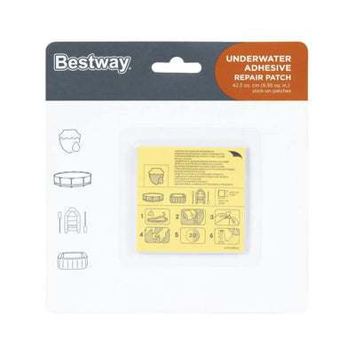 Bestway 2.5in x 2.5in Underwater Adhesive Repair Patches (10 Patches) (Open Box)