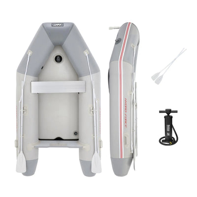 Bestway Hydro-Force Caspian Pro Inflatable 4 Person Boat Set with Oars and Pump