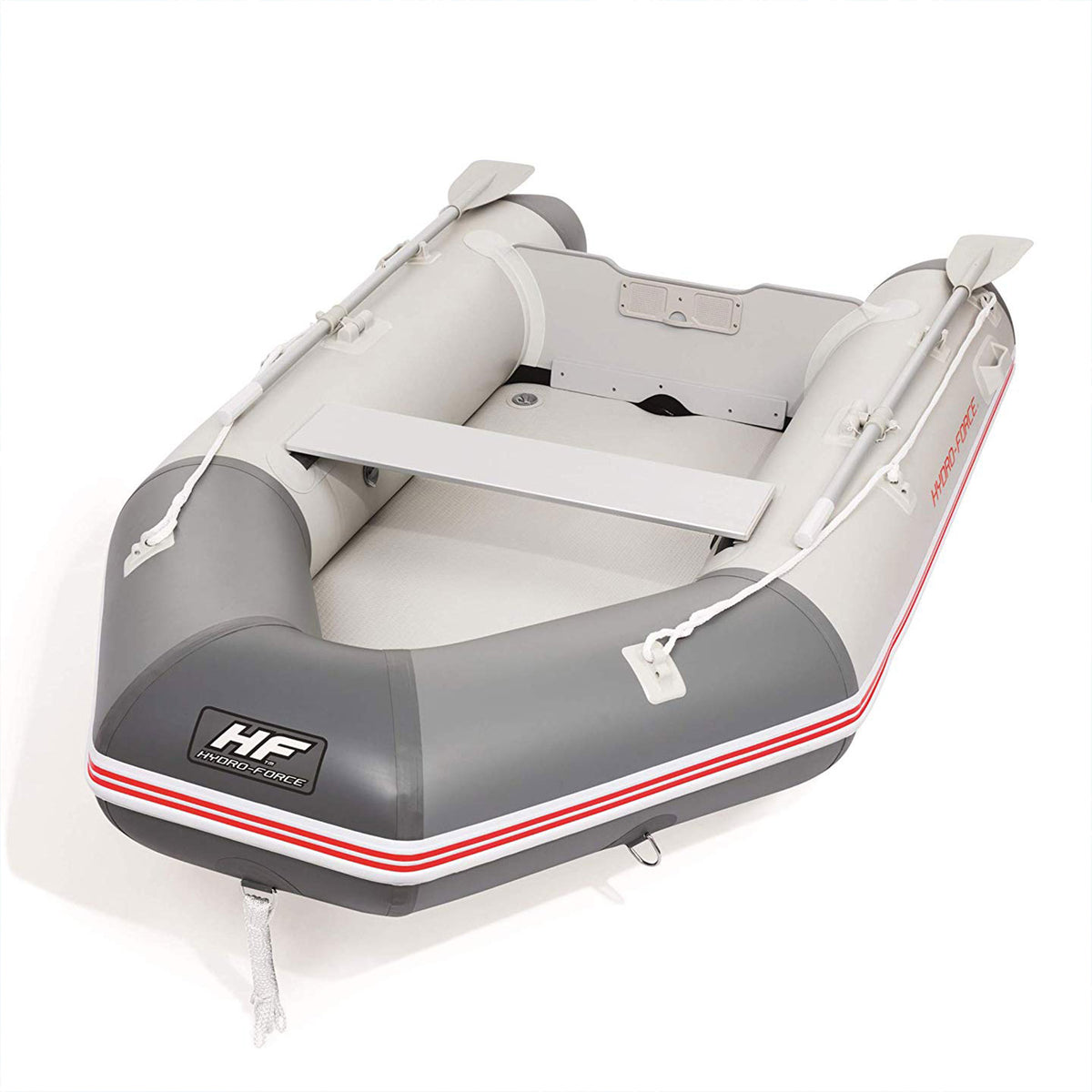 Bestway Hydro-Force Caspian Pro Inflatable 4 Person Boat Set with Oars and Pump