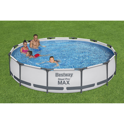Bestway Steel Pro 12 x 12 Foot Frame Above Ground Pool w/ Filter Pump(For Parts) - VMInnovations