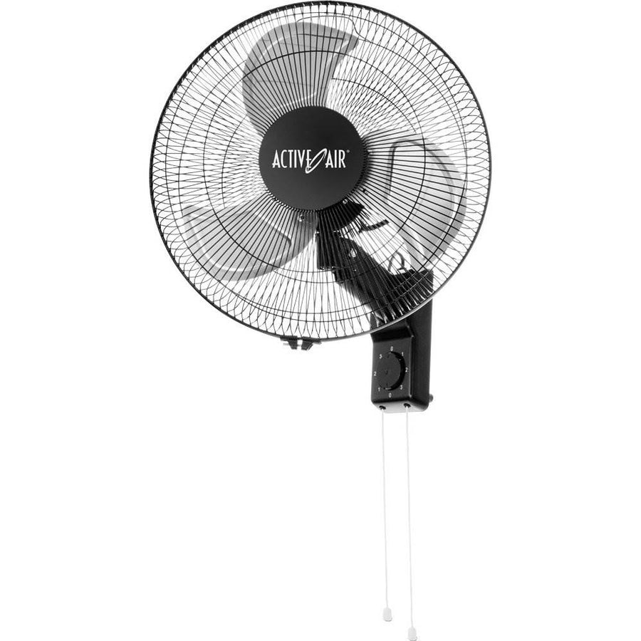 Active Air ACFW16HDB 16 Inch 3-Speed Metal Wall Mountable Oscillating Tilt Fan - VMInnovations