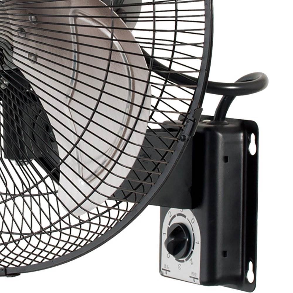 Active Air ACFW16HDB 16 Inch 3-Speed Metal Wall Mountable Oscillating Tilt Fan - VMInnovations