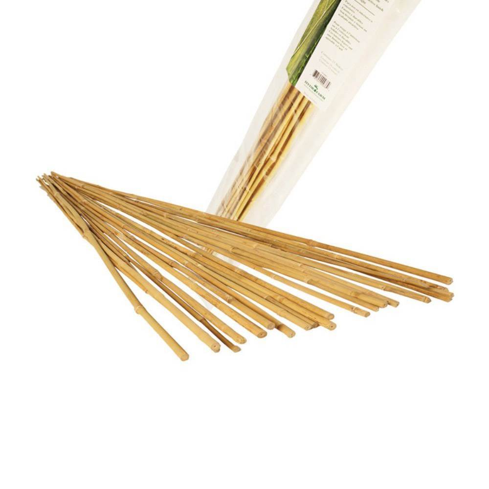 Hydrofarm HGBB4 4-Foot High Strength Natural Finish Bamboo Stakes, 25 Pack - VMInnovations