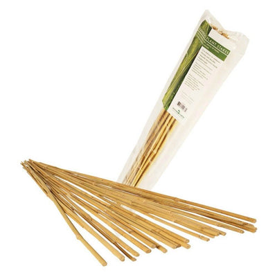 Hydrofarm HGBB4 4-Foot High Strength Natural Finish Bamboo Stakes, 25 Pack(Used)