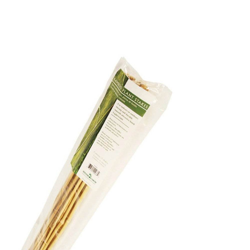 Hydrofarm HGBB4 4-Foot High Strength Natural Finish Bamboo Stakes, 25 Pack(Used)