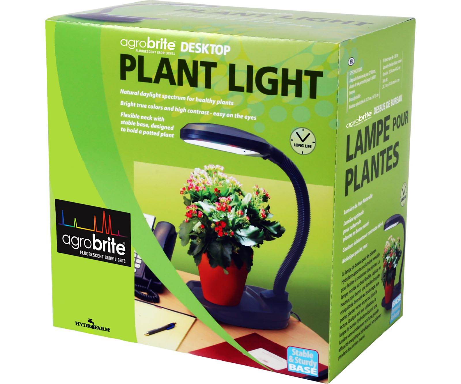 Hydrofarm Agrobrite 27 Watt Indoor Adjustable Desktop Grow Plant Light (Damaged)