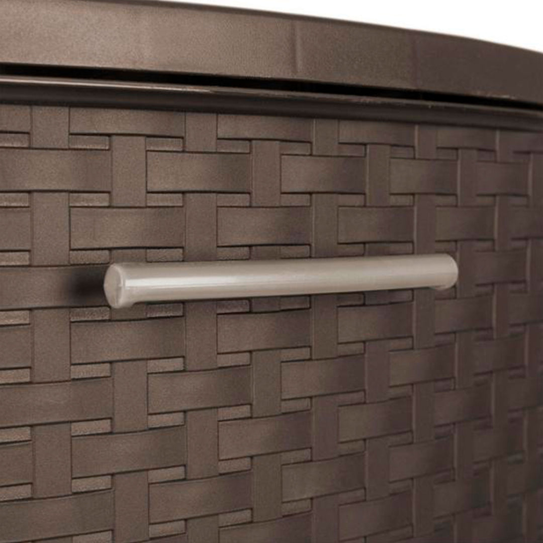 Sterilite 3 Drawer Decorative Plastic Weave Storage Tower, 6-Pack, Espresso
