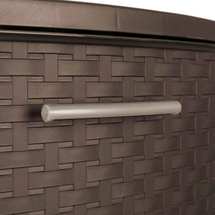 Sterilite 3 Drawer Decorative Plastic Weave Storage Tower, 6-Pack, Espresso