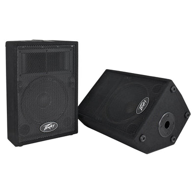 Peavey DJ 2-Way 100 Watt PA Speaker System (2 Speakers) + 6' Pole Stand (2 Pack)