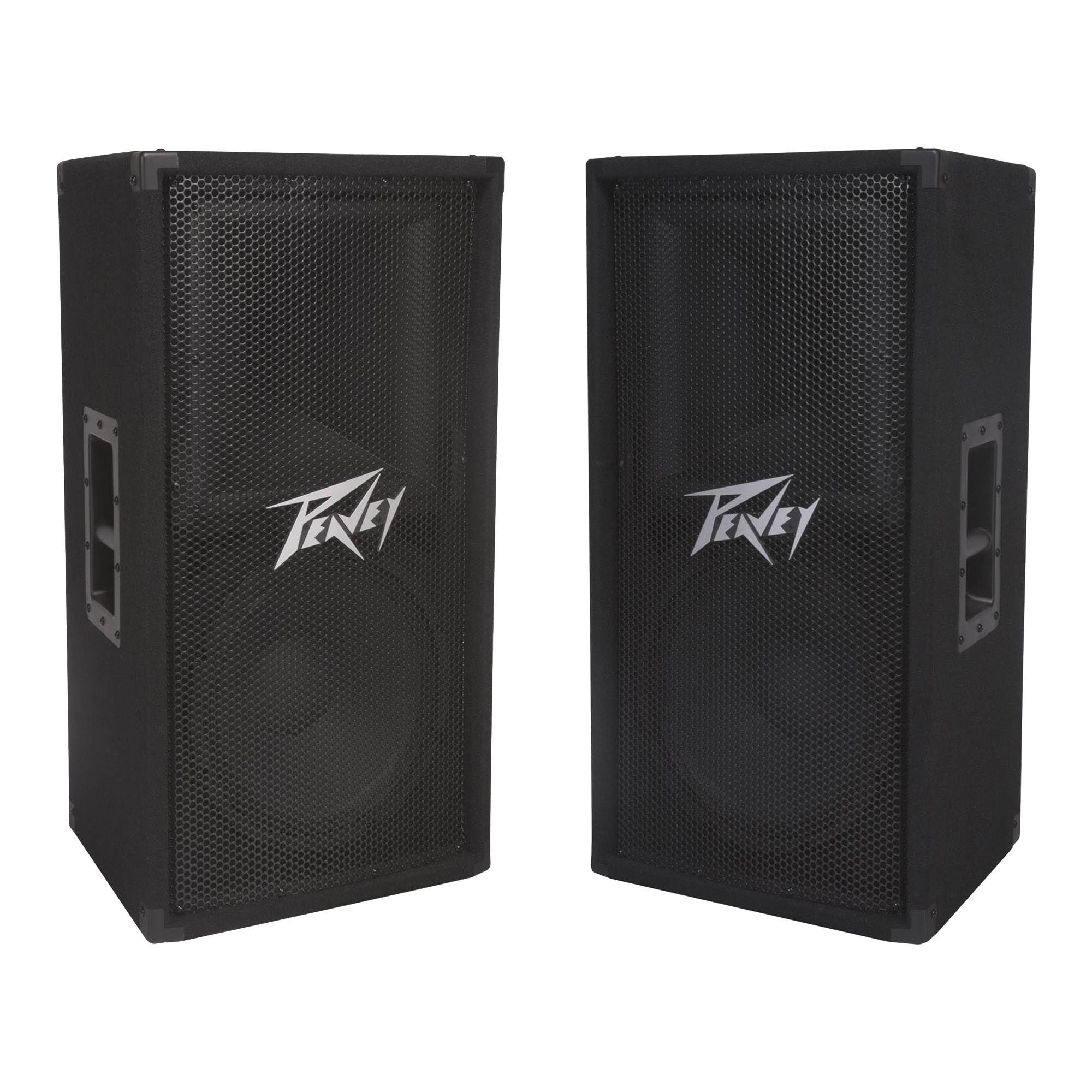 Peavey PV112 2-Way 12" 800 Watt Pro DJ Sound Speaker Monitor PA System (2 Pack)