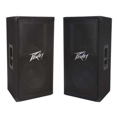 Peavey PV112 2-Way 12" 800 Watt Pro DJ Sound Speaker Monitor PA System (2 Pack)