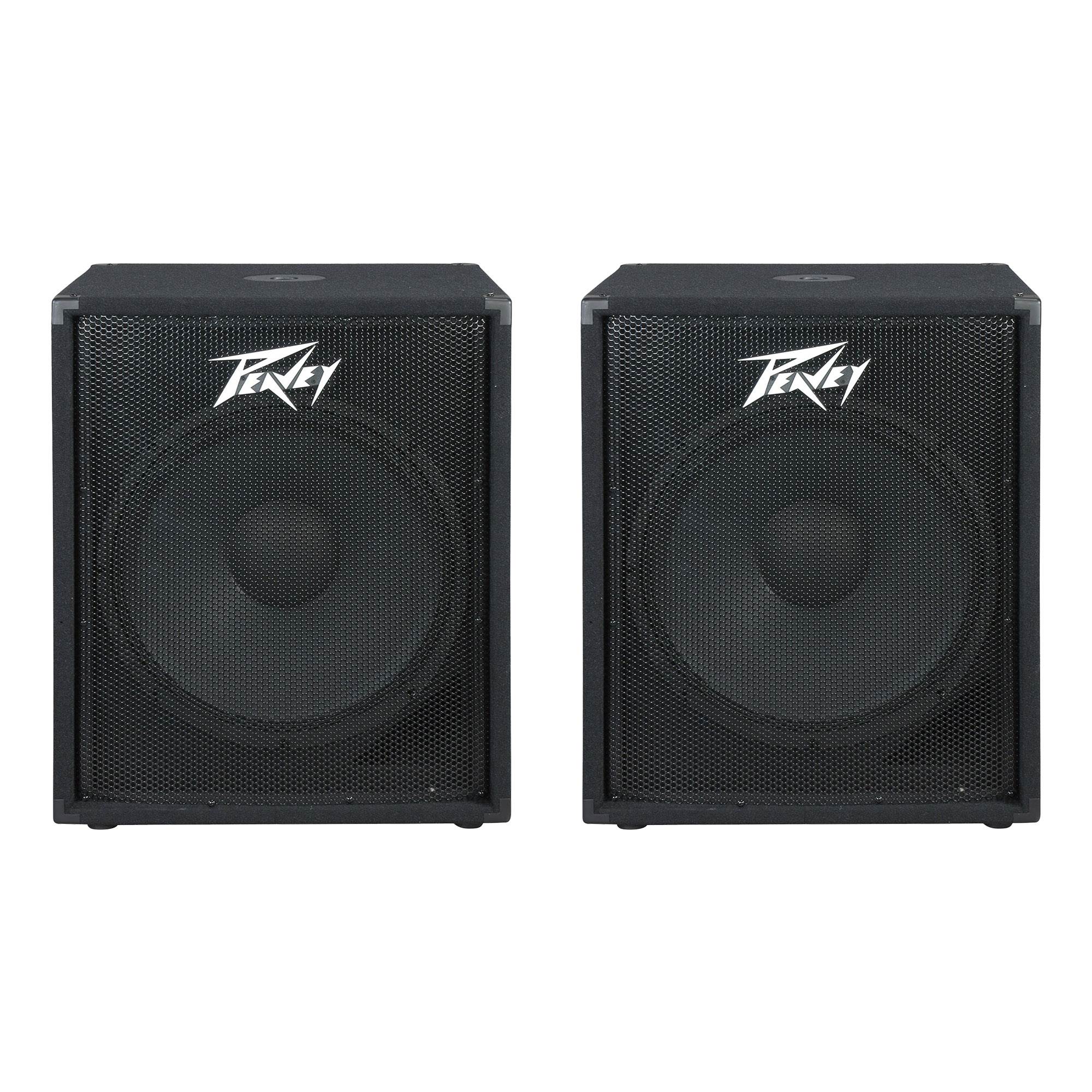2) Peavey PV118 400W 18 Inch Vented Heavy Duty Passive PA Subwoofer Speaker Pair