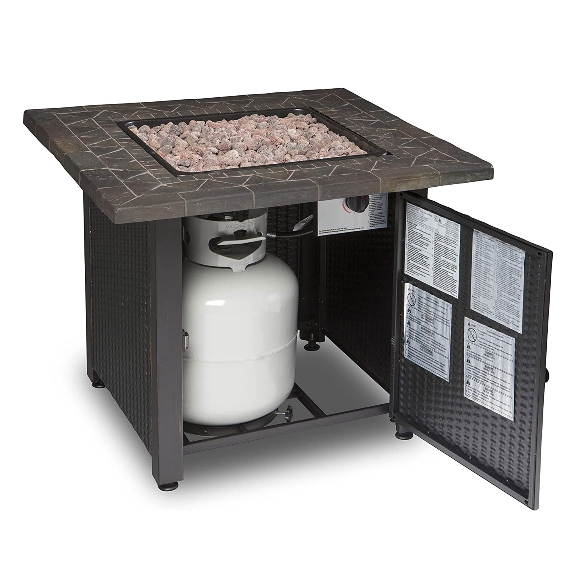 Endless Summer GAD1401M 30,000 BTU Gas Firepit Table w/Mantel & Lava Rock (Used)