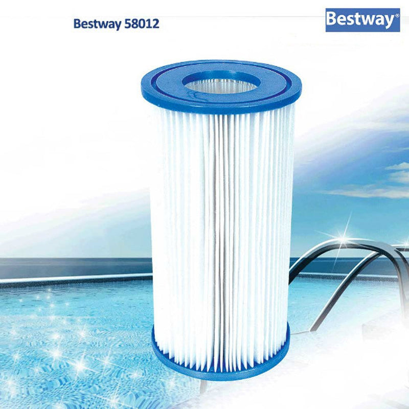 Bestway Swimming Pool Filter Pump Replacement 4.2"x8" Cartridge (18 Pack)