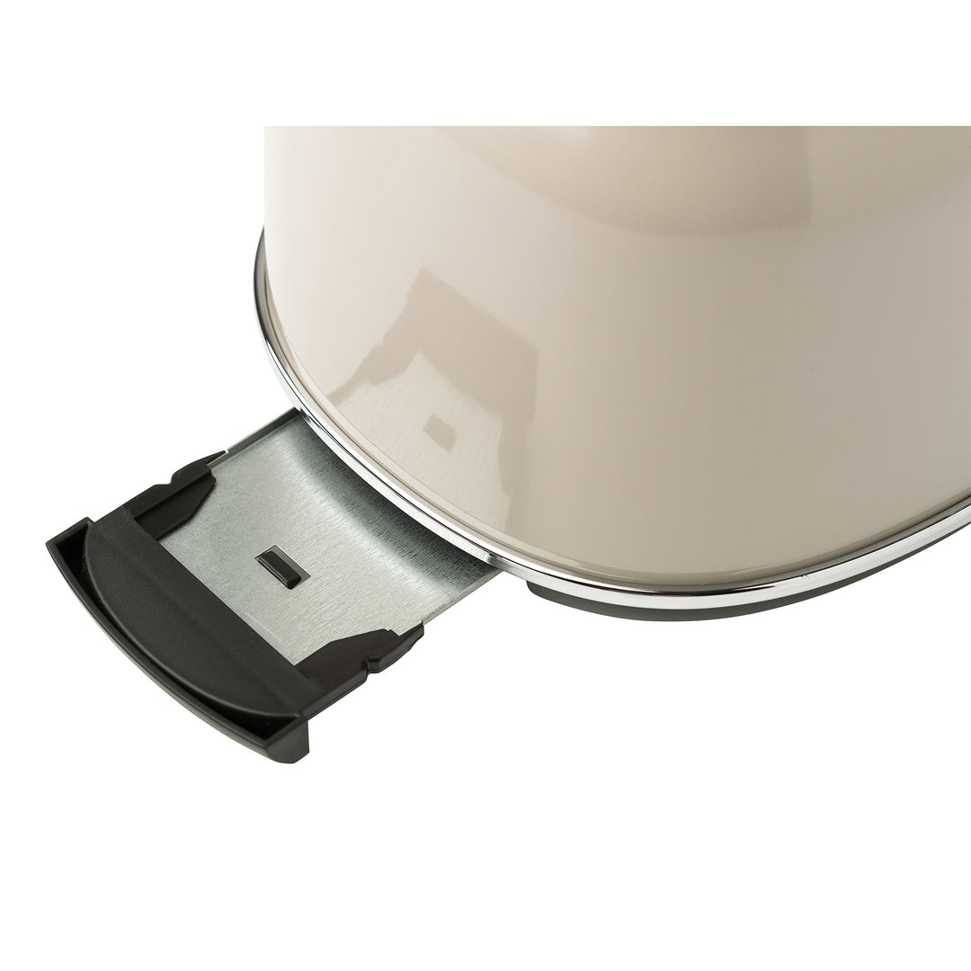 Haden Dorset 2 Slice Wide Slot Stainless Steel Toaster, Putty & Chrome(Open Box) - VMInnovations