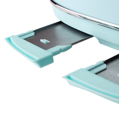 Haden Heritage 4-Slice Wide Slot Stainless Steel Body Toaster, Turquoise (Used) - VMInnovations