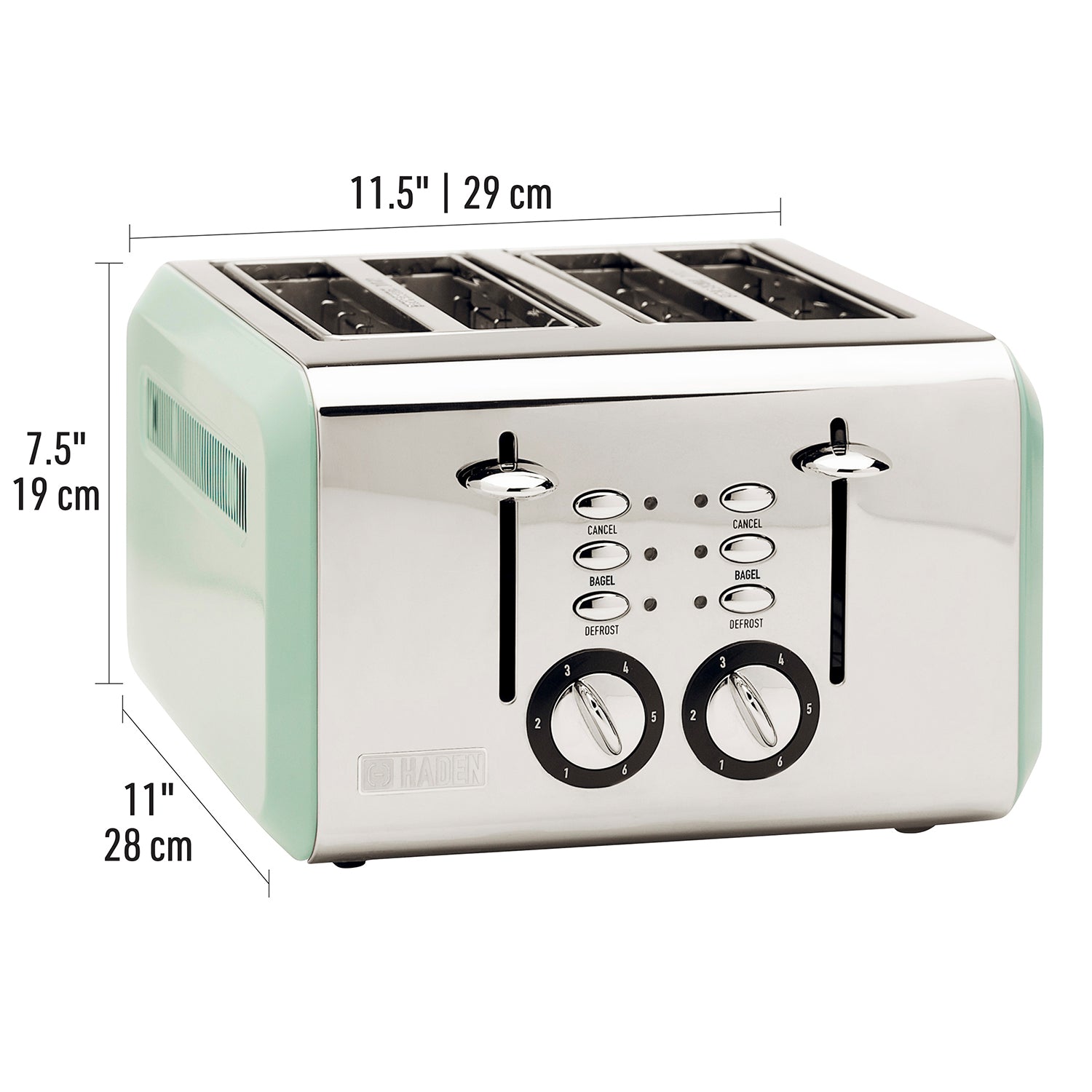 Haden Stainless Steel Retro Toaster & 1.7 Liter Stainless Steel Electric Kettle
