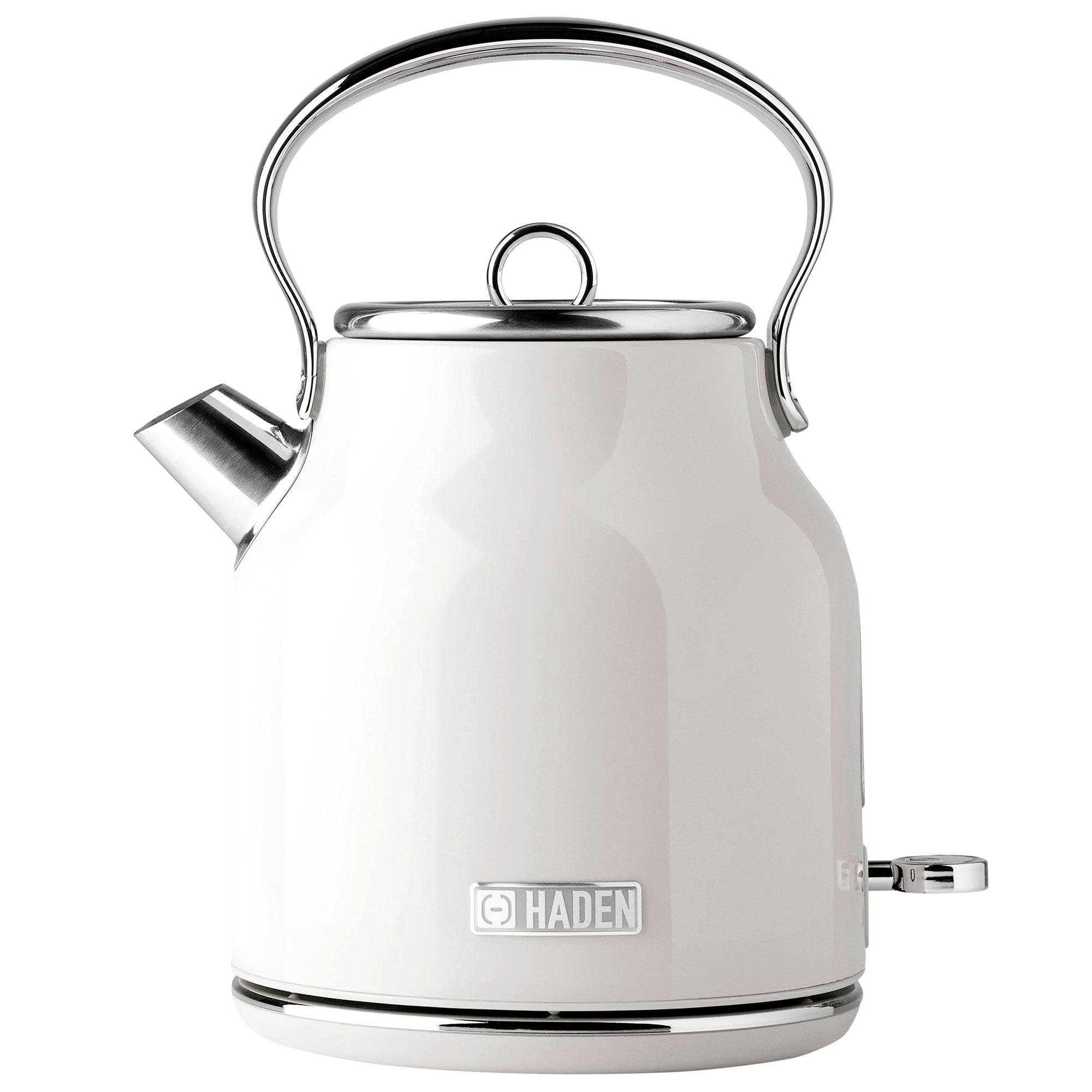 Haden Heritage 1.7 L Steel Electric Water Kettle & 0.7 Cu Ft Microwave, Ivory - VMInnovations