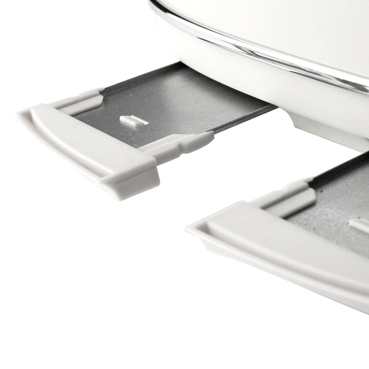 Haden Heritage 4 Slice Wide Slot Stainless Steel Toaster, Ivory/Chrome(Open Box)