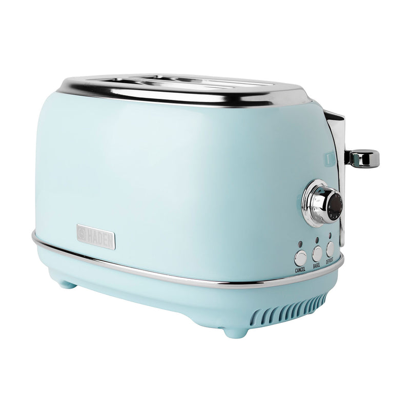 Haden Heritage 2 Slice Wide Slot Stainless Steel Toaster, Turquoise (Open Box)