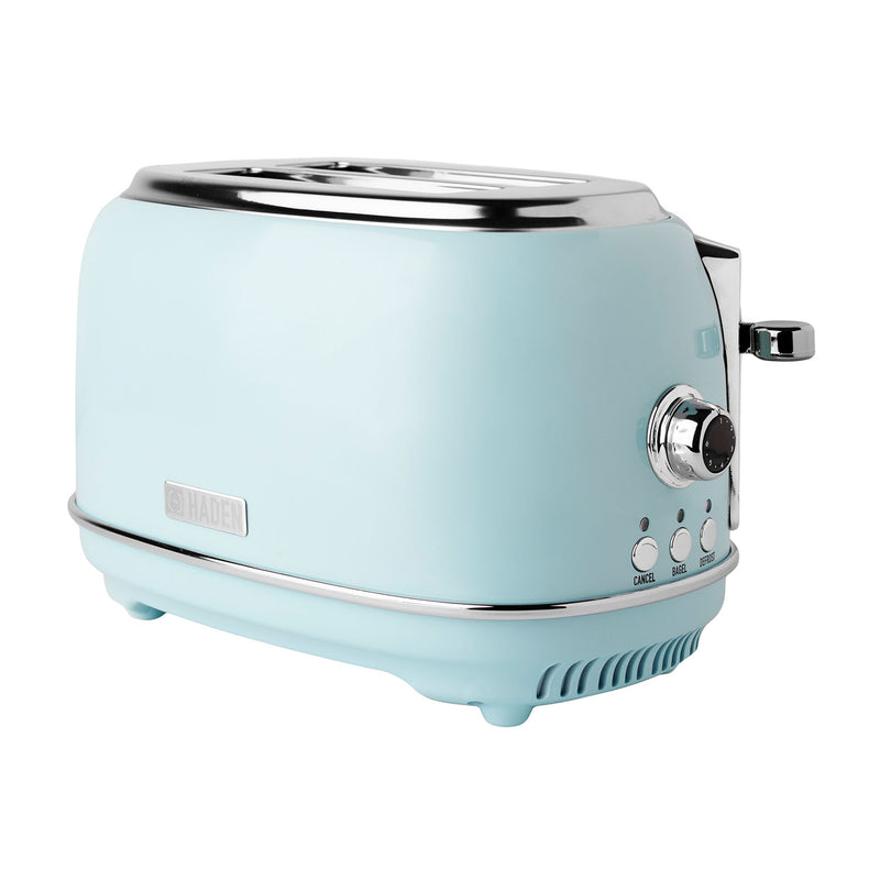 Haden 2 Slice Wide Slot Stainless Steel Bread Toaster, Turquoise (Open Box)