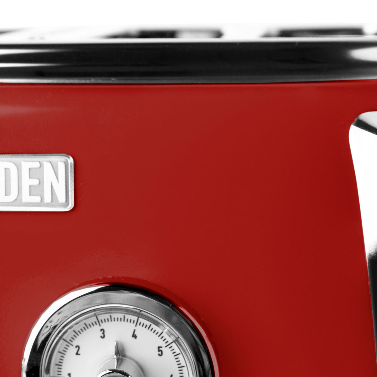 Haden Dorset 4 Slice Stainless Steel Toaster w/ Crumb Tray, Red (For Parts)