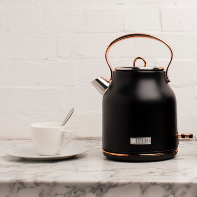Haden Heritage Stainless Steel Electric Water and Tea Kettle, Copper and Black (Refurbished)