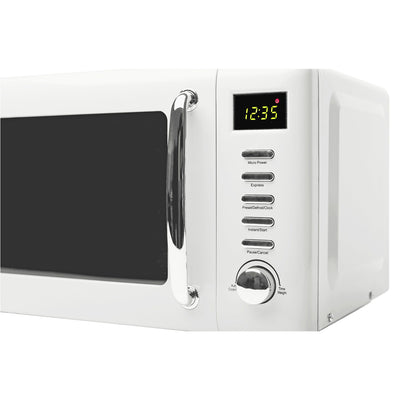 Heritage Vintage 0.7 Cubic ft 700 Watt Countertop Microwave, Ivory (Open Box)