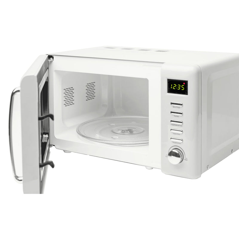 Heritage Vintage 0.7 Cubic ft 700 Watt Countertop Microwave, Ivory (Open Box)