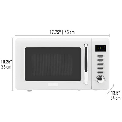 Haden Heritage Vintage 0.7 Cubic Foot 700 Watt Countertop Microwave (Open Box)