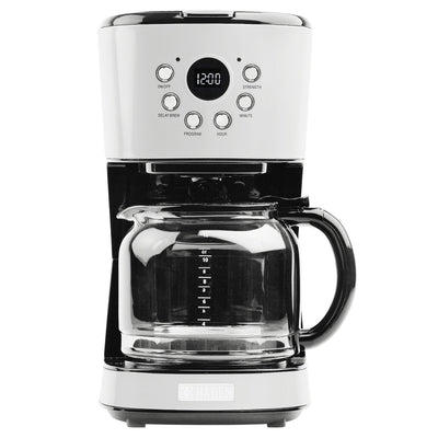 Haden Heritage 12 Cup Programmable Coffee Maker with Countertop Microwave, Ivory - VMInnovations