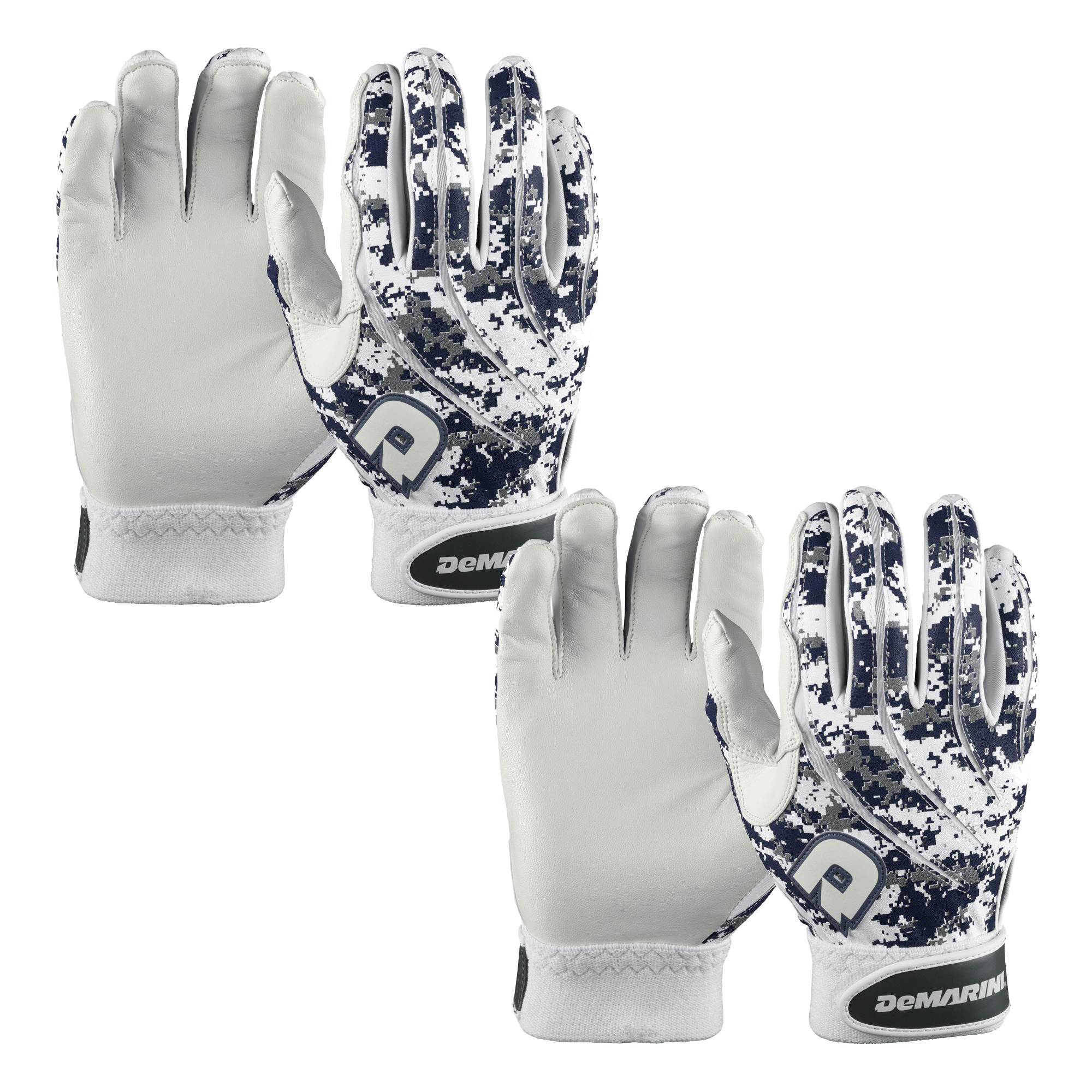 DeMarini Camo Navy Men's Baseball Batting Gloves, Small (2 Pair) | WTD6104NAS
