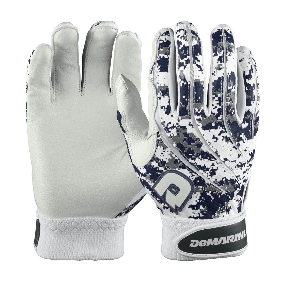 DeMarini Camo Navy Men's Baseball Batting Gloves, Small (2 Pair) | WTD6104NAS