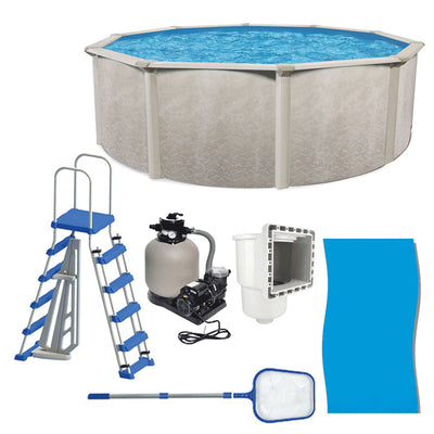 Aquarian Phoenix 21' x 52" Steel Frame Above Ground Swimming Pool Kit with Pump - VMInnovations