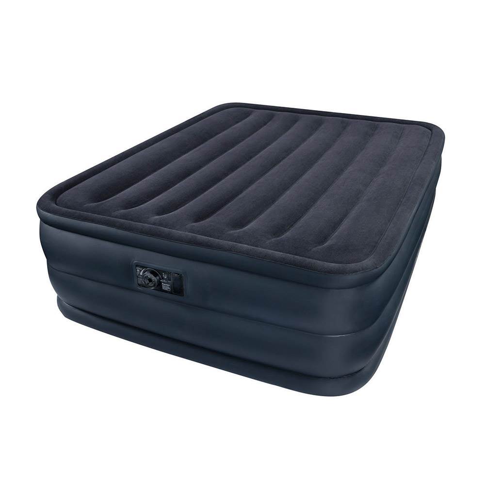 Intex Queen Raised Downy Air Mattress Bed With Built-In Electric Pump | 66717E
