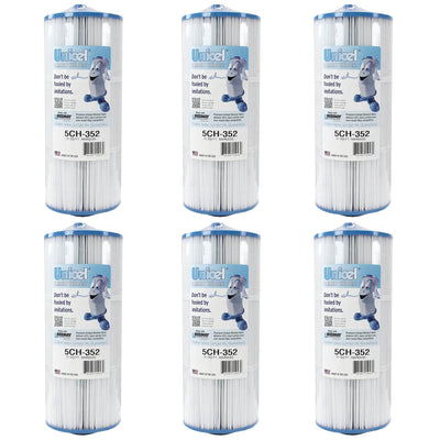 Unicel 5CH-352 Replacement 35 SqFt Filter Cartridge for Spa, 151 Pleats (6 Pack) - VMInnovations
