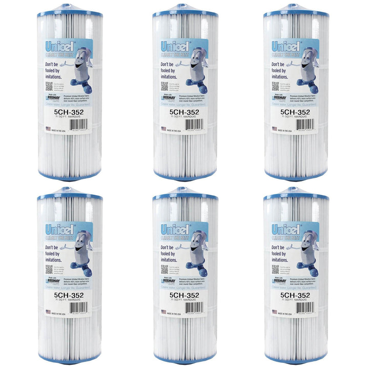 Unicel 5CH-352 Replacement 35 SqFt Filter Cartridge for Spa, 151 Pleats (6 Pack) - VMInnovations