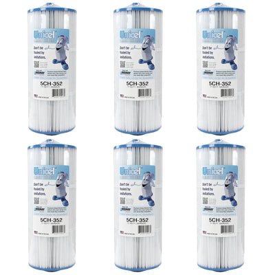 Unicel 5CH-352 Replacement 35 SqFt Filter Cartridge for Spa, 151 Pleats (6 Pack)