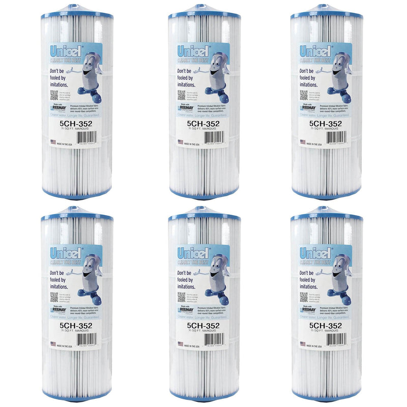 Unicel 5CH-352 Replacement 35 SqFt Filter Cartridge for Spa, 151 Pleats (6 Pack)