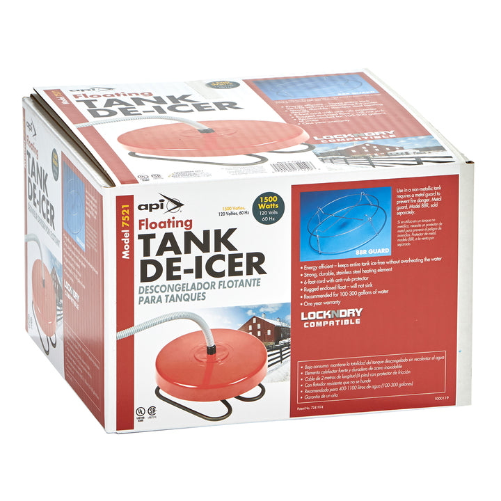 Miller 7521 Floating 1500W Livestock Water Stock Tank Heater Deicer (Open Box) - VMInnovations