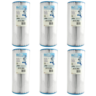 Unicel 6CH-960 Replacement 52 SqFt Filter Cartridge for Spa, 113 Pleats (6 Pack)