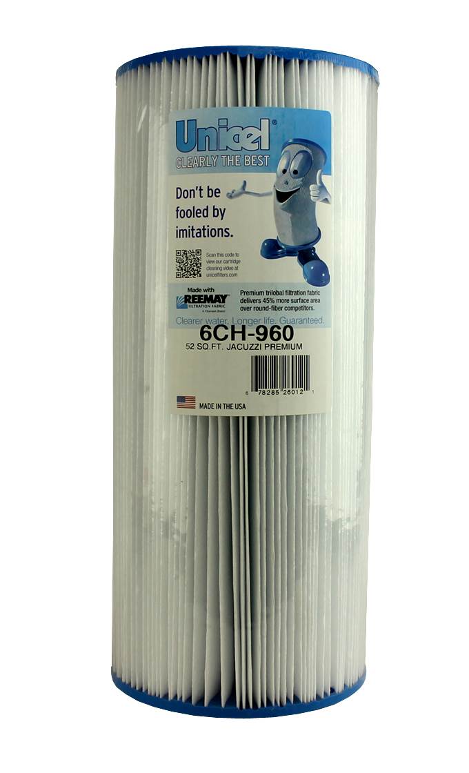 Unicel 6CH-960 Replacement 52 SqFt Filter Cartridge for Spa, 113 Pleats (6 Pack) - VMInnovations