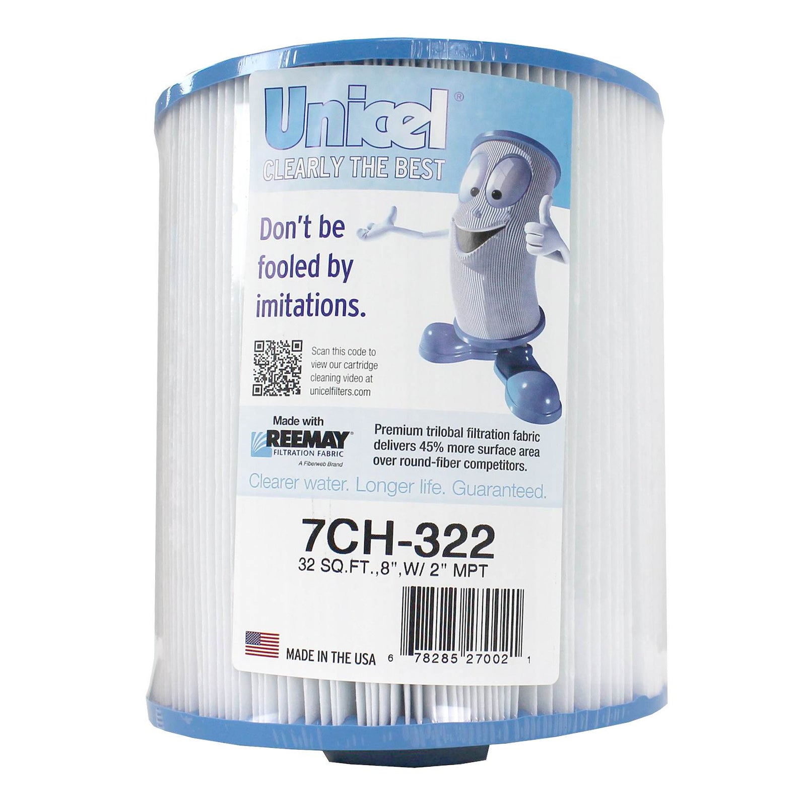Unicel 7CH-322 Replacement 32 SqFt Filter Cartridge for Spa, 175 Pleats (6 Pack) - VMInnovations
