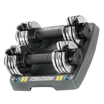 SpaceSaver 25 Pounds Double Adjustable Dumbbells | PFSAW2514 (Open Box)