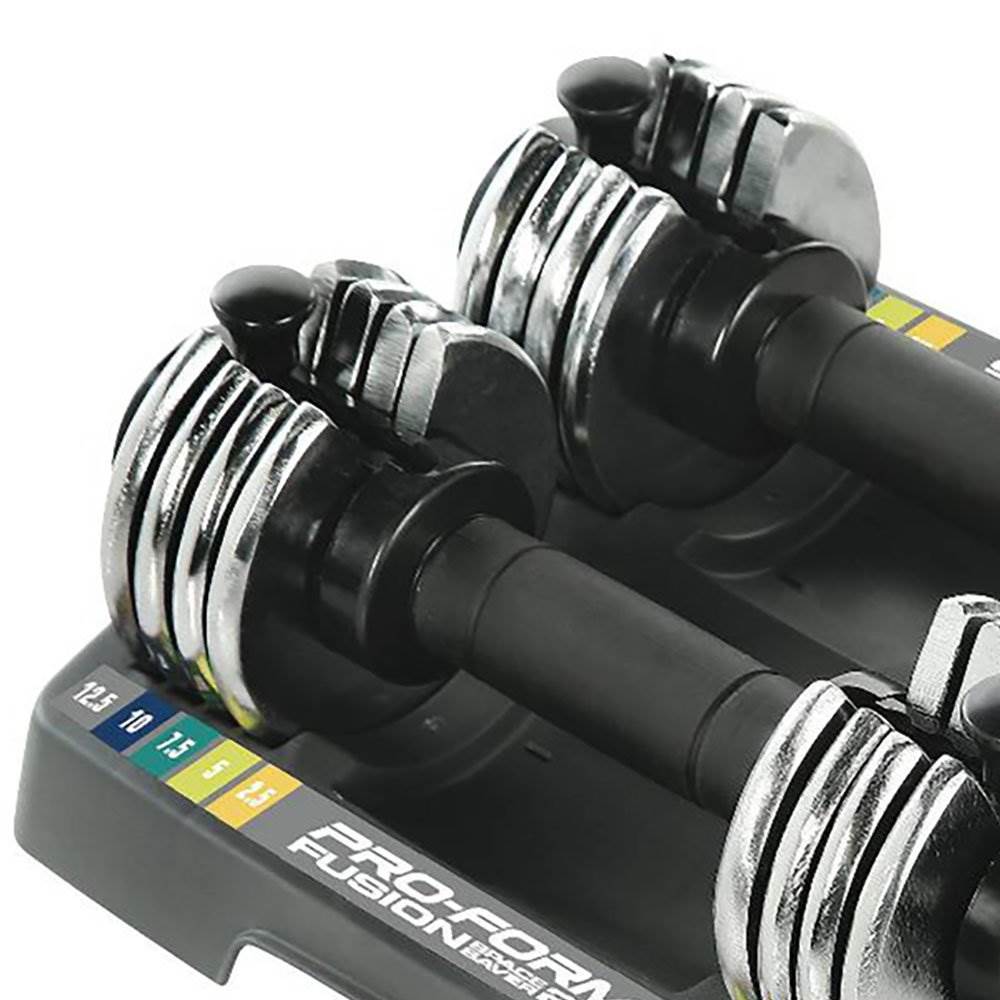 SpaceSaver 25 Pounds Double Adjustable Dumbbells | PFSAW2514 (Open Box)