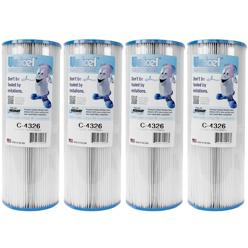 Unicel C-4326 Replacement 25 Sq Ft Pool Hot Tub Spa Filter Cartridge (4 Pack)