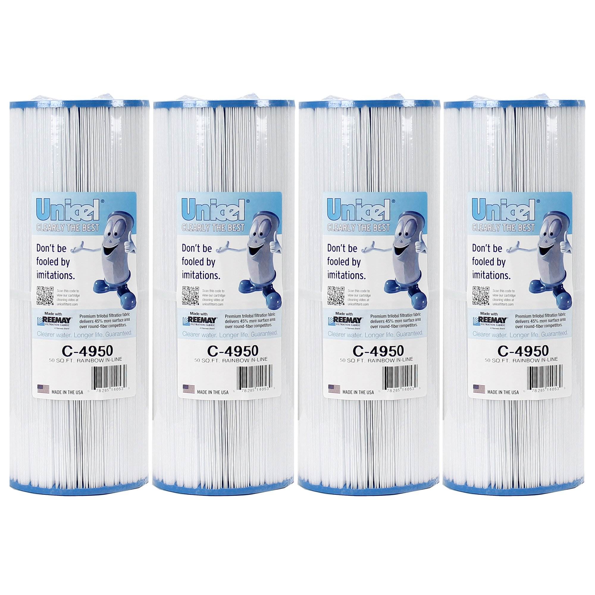 Unicel C-4950 Replacement 50 Sq Ft Pool Hot Tub Spa Filter Cartridge (4 Pack) - VMInnovations