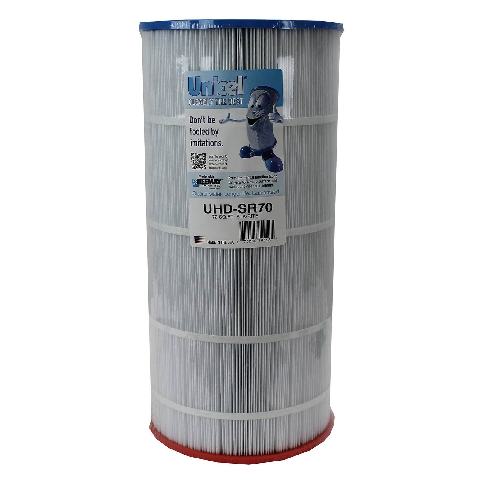 Unicel UHD-SR70 72 Sq Ft 4 Oz Media Pool Filter Cartridge, 195 Pleats (6 Pack) - VMInnovations