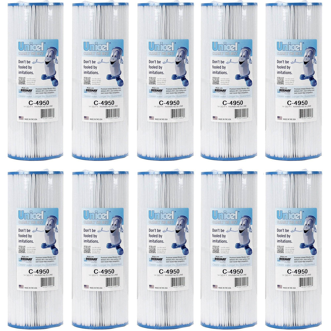 Unicel C-4950 Replacement 50 Sq Ft Pool Hot Tub Spa Filter Cartridge (10 Pack)